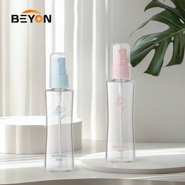 Factory Direct Sales of 60ml Transparent PET Waist-cinching Plastic Bottle High-end Little Waist Perfume Lotion Essence Bottle