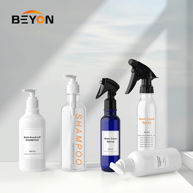  Amber Transparent Flat Cylinder Pet Plastic 160ml 230ml 300ml 350ml Fine Mist Spray Bottle Trigger Spray