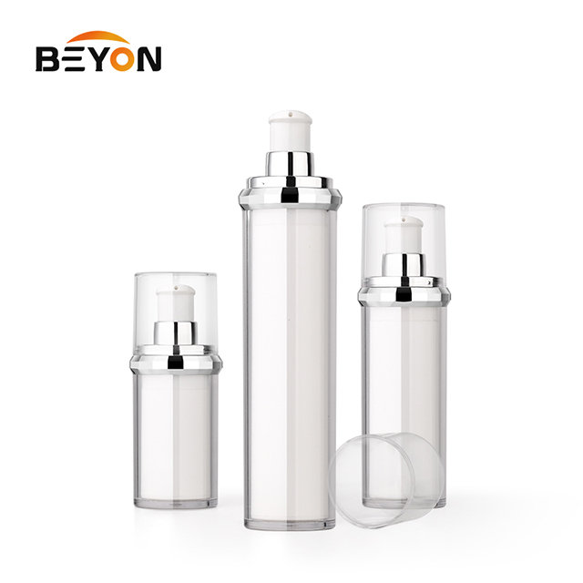 Custom logo AS PP Luxury Cosmetic Shampoo Sunscreen Body Care Lotion 15ml 30ml 50ml Airless Serum Pump Bottle
