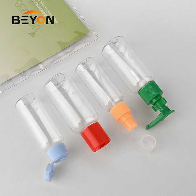 4pcs/set Eco Friendly PET OEM Travel Bottles Set for Toiletries Portable Cosmetic Empty Plastic Travel Bottle Kit