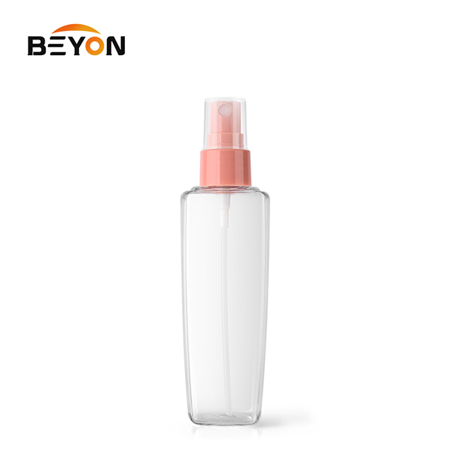 pet cosmetic packaging round bottles mist 100ml cosmetic plastic spray bottle 110ml 165ml