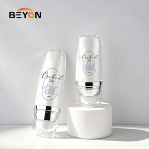Luxury Cosmetic Airless Pump Bottle 30ml 50 ml Sunscreen Electroplated Airless Pump Bottle Refillable for Skincare