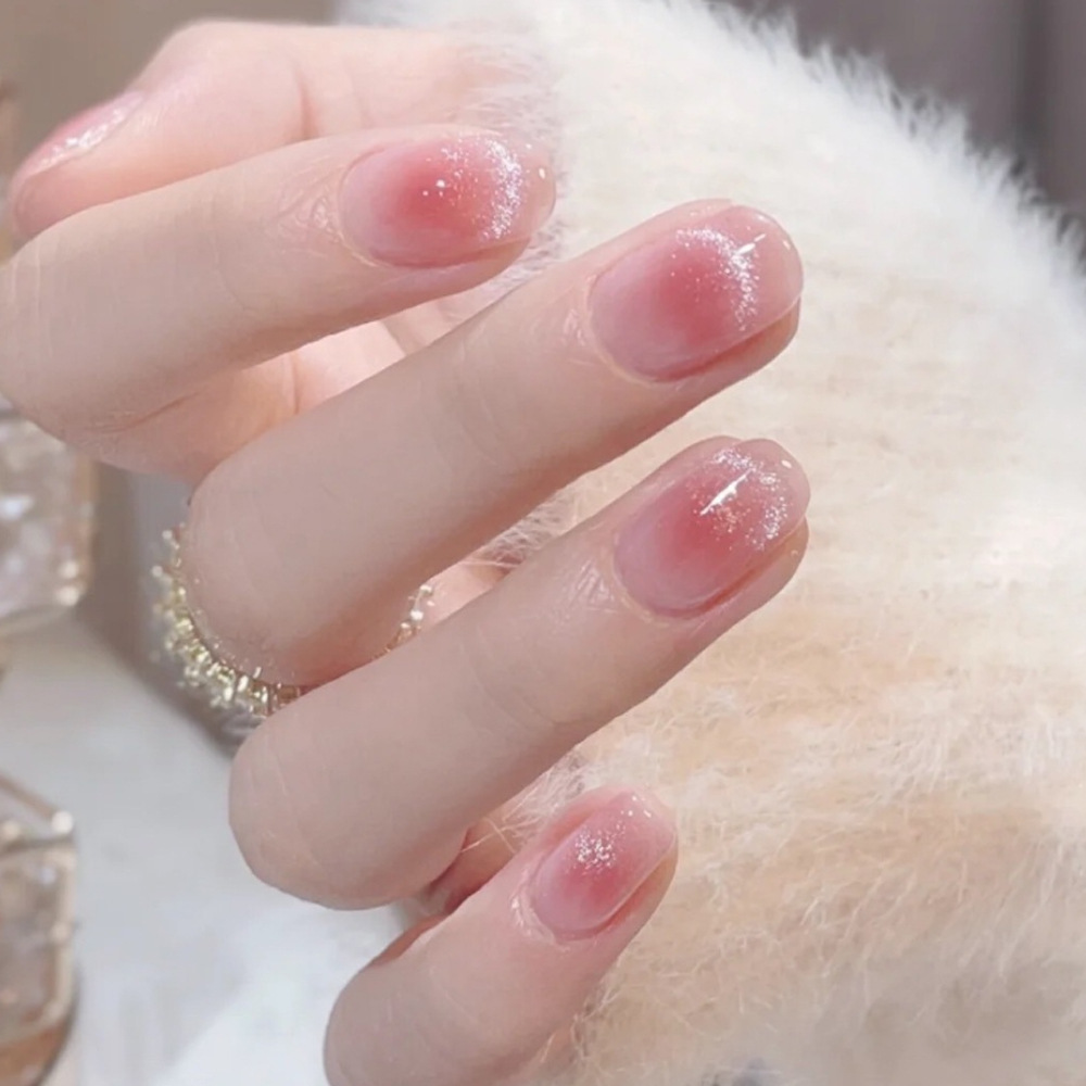 Custom Logo 24pcs Gel Press on Nails Building Gel French Fake Nails Wholesale Thick Short Nails Press on Tips