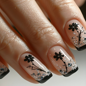 Wholesale 24PCS Nude Effect Oval Press-on French Style Nails for Finger Application