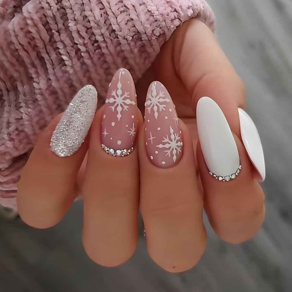 Christmas Nail Products Artificial Nails Nail for Girls Press on Nails almond nails Nails Design Art Marnicure