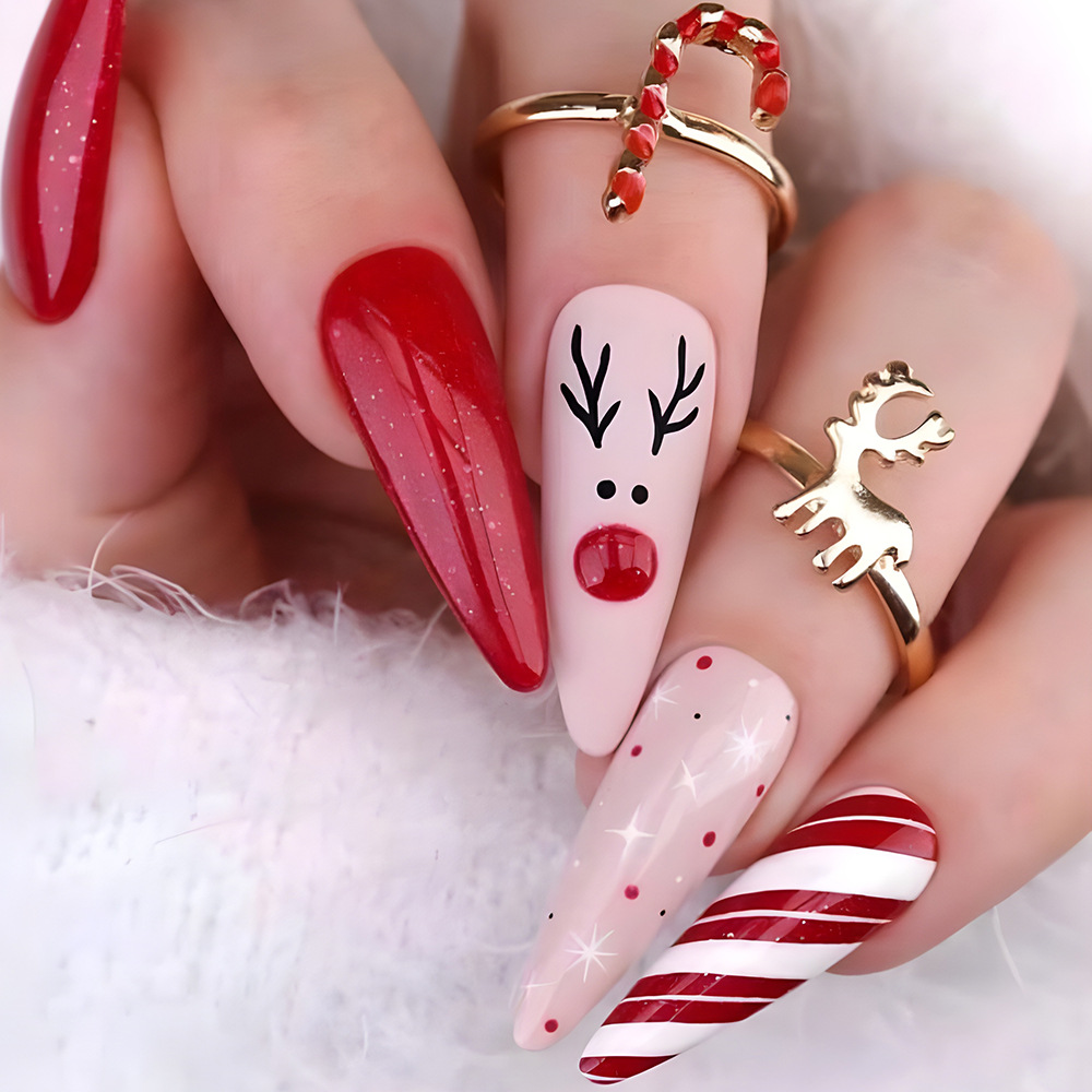 Christmas Nail Products Artificial Nails Nail for Girls Press on Nails Nails Design Art Marnicure