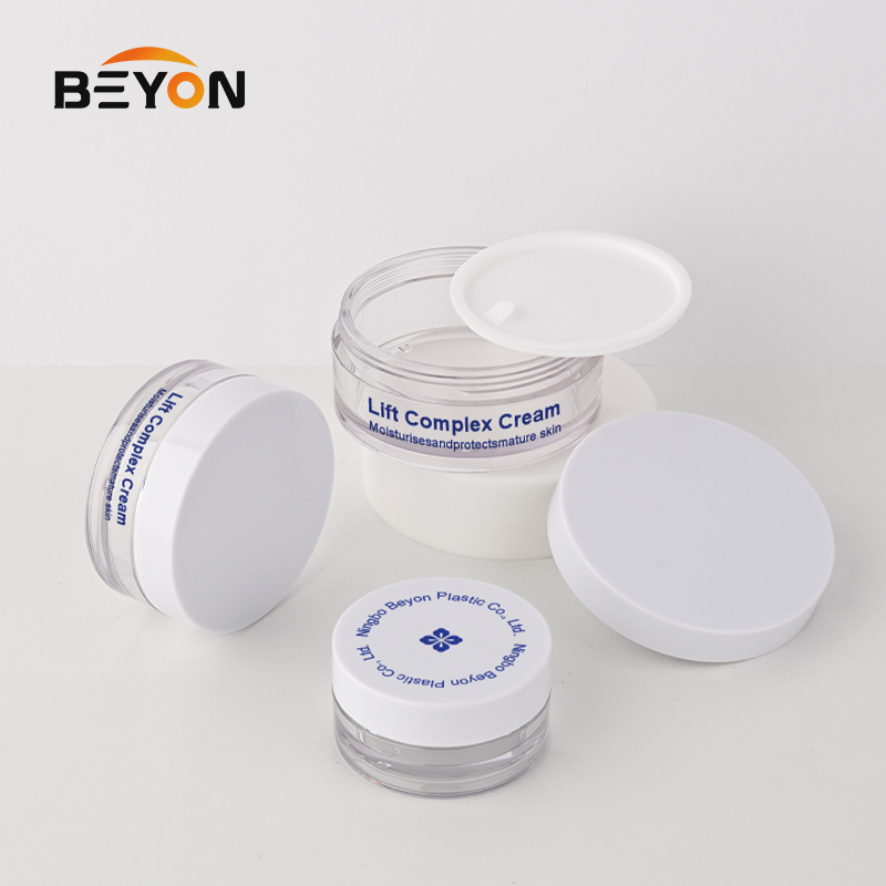 High Quality Plastic Cream Jar PETG Cosmetic Jar with White Screw Cap for Face Cream Moisturizer Packaging