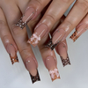 Wholesale 24pcs Hand Painted Gel Press Nails Beautiful Luxury Customized Design Handmade Press on Nails