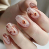 Nail Art Salon Handmade ABS Custom Full Cover Long Artificial Nails with Glue 24 Pcs/set