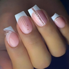 Wholesale 24PCS Nude Effect Oval Press-on French Style Nails for Finger Application