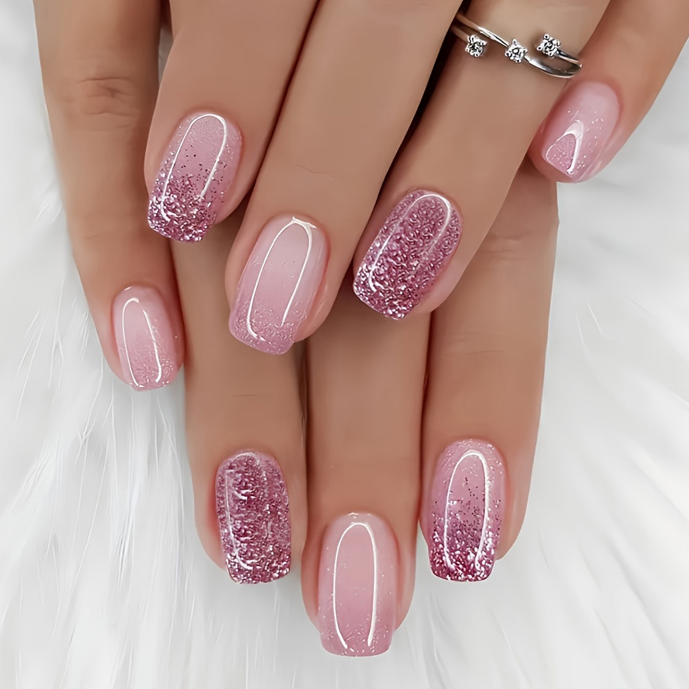 Wholesale 24PCS Nude Effect Oval Press-on French Style Nails for Finger Application
