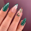 Christmas Short Almond Reusable Fake False Nails Set Wholesale Plain Light Soft Gel Nail Artificial Press on Nails 