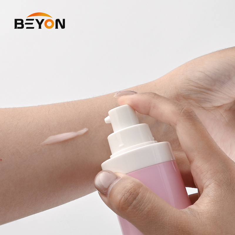 Premium 30ml Pink Lotion Bottle With Pump Skincare Serum Pump Bottle Custom Foundation Bottle