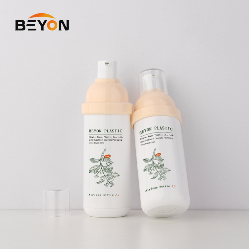 High Viscosity Cosmetic Airless Pump Bottle for Thick Cream Paste All Plastic Dispenser Custom Packaging Set