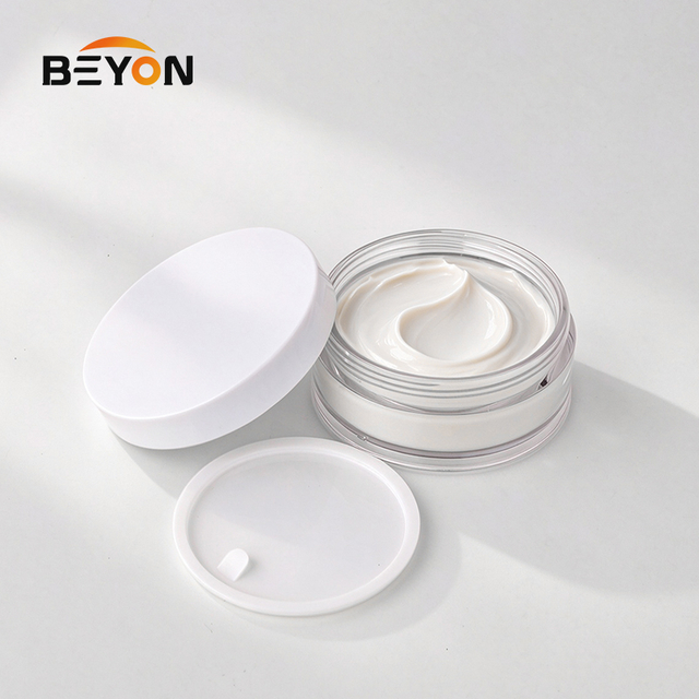 High Quality Plastic Cream Jar PETG Cosmetic Jar with White Screw Cap for Face Cream Moisturizer Packaging