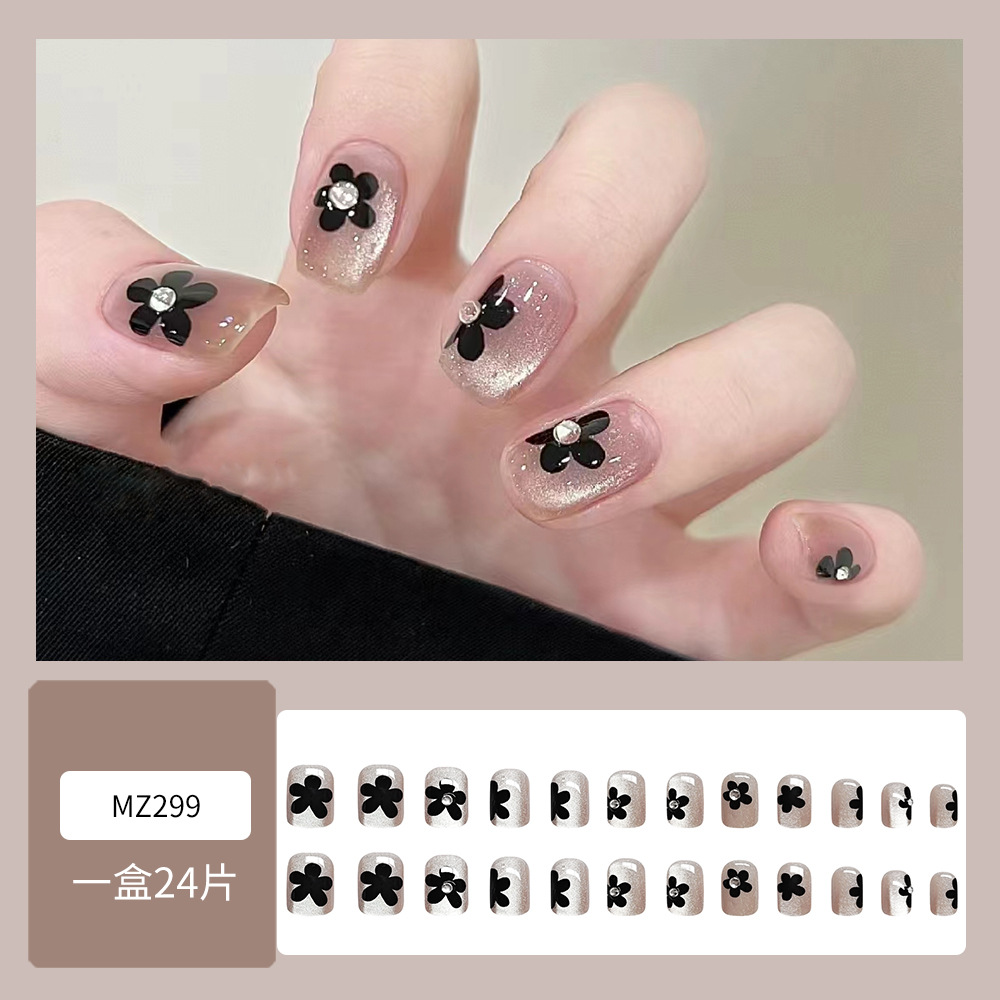 Custom Logo 24pcs Gel Press on Nails Building Gel French Fake Nails Wholesale Thick Short Nails Press on Tips