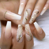 24-pcs Press-on Nails Medium T-shaped Nail Tips Reusable Minimalist Finger Design