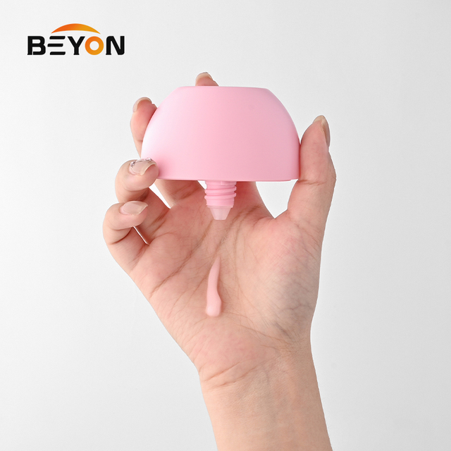 50ml PETG Oval Pebble Shape Empty Cosmetic Packaging for Makeup Base Primer Sunscreen Cream