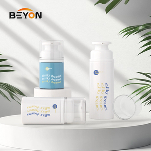 Custom Colors 30ml 50ml 100ml 150ml Round Airless Pump Vacuum Bottle Plastic Cosmetic Packaging for Thick Lotion