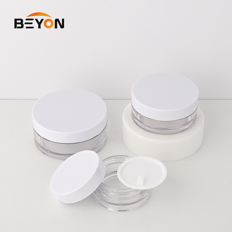 High Quality Plastic Cream Jar PETG Cosmetic Jar with White Screw Cap for Face Cream Moisturizer Packaging