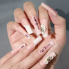 Wholesale 24pcs Hand Painted Gel Press Nails Beautiful Luxury Customized Design Handmade Press on Nails