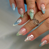 Tip Press Press-on Nails Wholesale Artificial False Nails Almond Shape Reusable Full Cover Finger Nails 