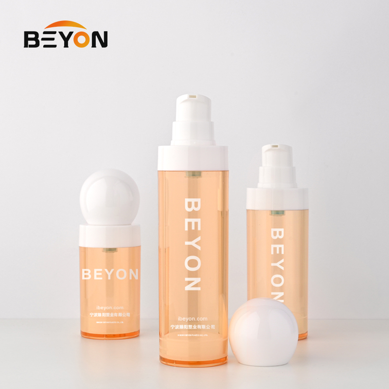 50ml 80ml 110ml Refillable Luxury Rotating Airless Bottle 50ml Round Cosmetic Lotion Sunscreen Cream Airless Pump Bottle