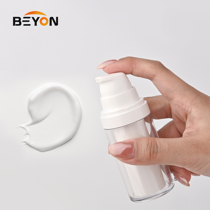 15m 30ml 50ml 80ml 100ml White Airless PP Plastic Cosmetic Lotion Serum Face Cream Foundation Pump Bottle With Screen Printing
