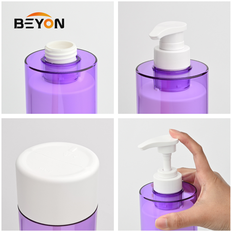 Custom Luxury Empty Shampoo Body Wash Conditioner Plastic Bottle with Lotion Pump for Skincare Body Lotion Refili Cosmetic