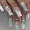 Wholesale 24pcs Hand Painted Gel Press Nails Beautiful Luxury Customized Design Handmade Press on Nails