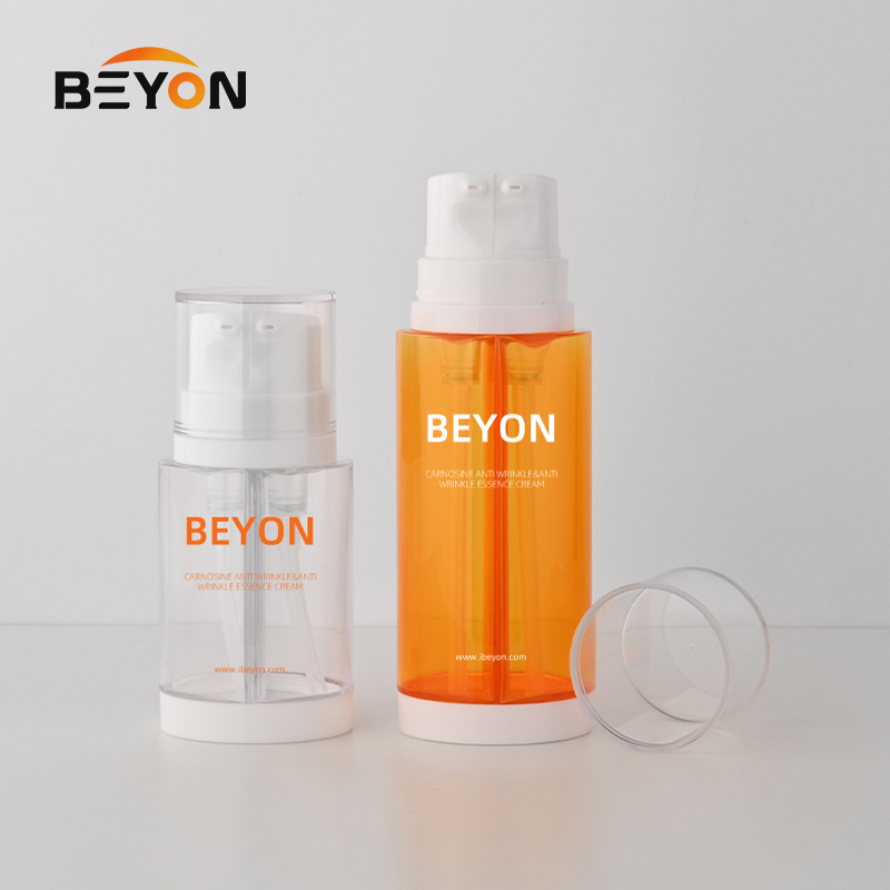 Customized 30ml 50ml Empty Dual Chamber Bottles | Wholesale PETG Two-in-One Lotion Containers