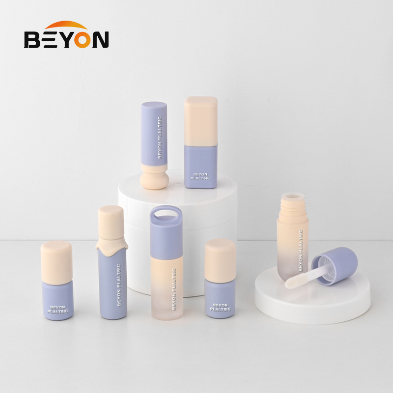 Custom Lip Gloss Lipstick Lip Balm Packaging White Pink Plastic PE Material