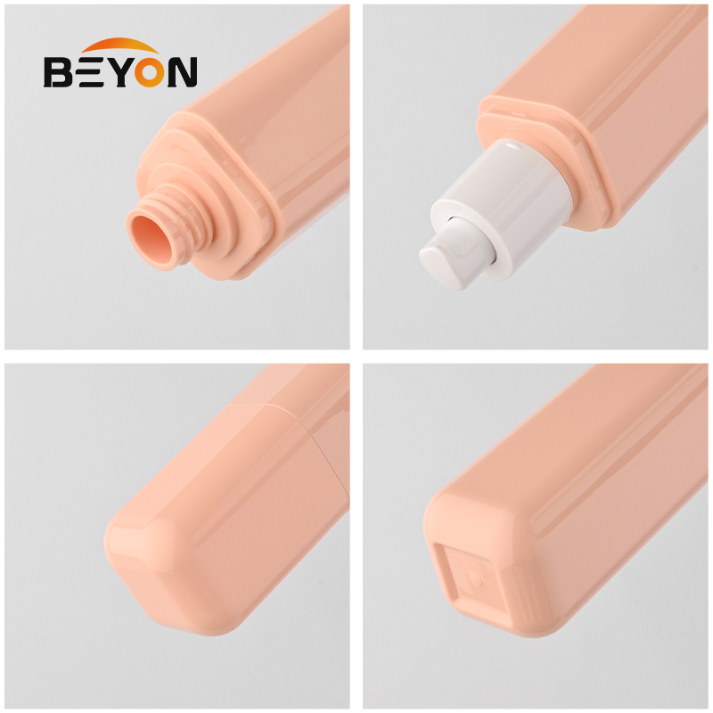 100ml 120ml OEM Custom square Pump Empty PET Plastic lotion Bottle Cosmetic Container for Body lotion