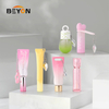 Wholesale Empty Clear Mini Cosmetic Packaging Custom Logo Printed Refillable Plastic Lip Gloss Tube Container