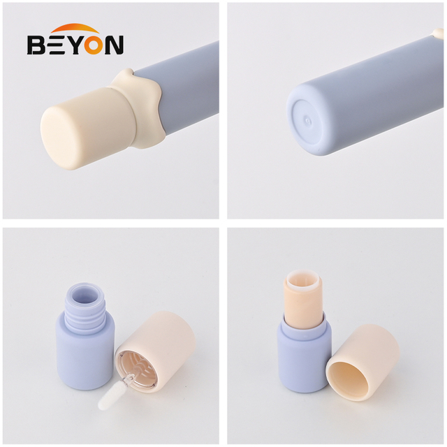 Custom Lip Gloss Lipstick Lip Balm Packaging White Pink Plastic PE Material